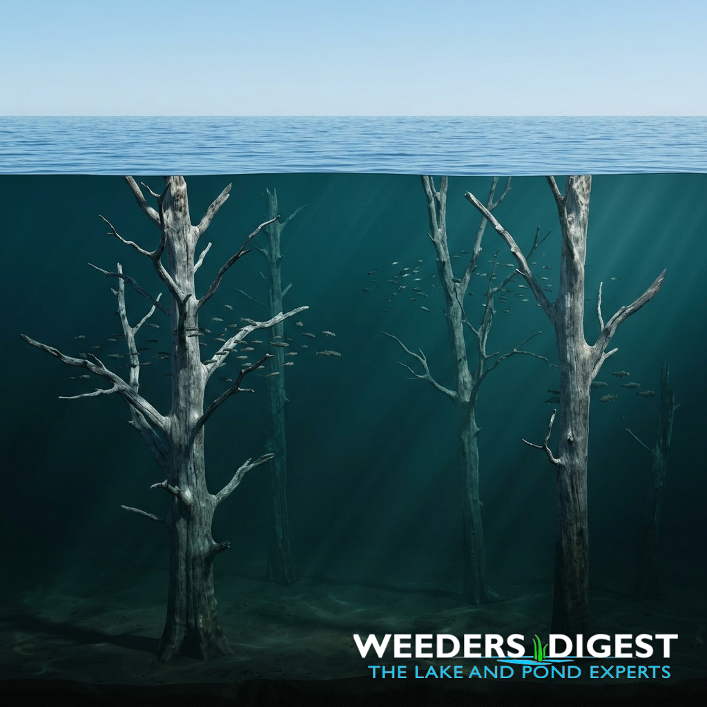 <p>The Ghost Forests Beneath the Waves: Why Your Local Reservoir Is Full of Sunken Trees</p>
<p>When a valley is flooded to create a reservoir, the trees left standing don't simply rot away and disappear as you might expect. Instead, they often enter a state of remarkable preservation that can last for decades or even centuries. While we often call these "petrified" forests, they aren't actually...</p>
<p><a href="/lake-and-pond-science/the-ghost-forests-beneath-the-waves-why-your-local-reservoir-is-full-of-sunken-trees/">Read more</a></p>