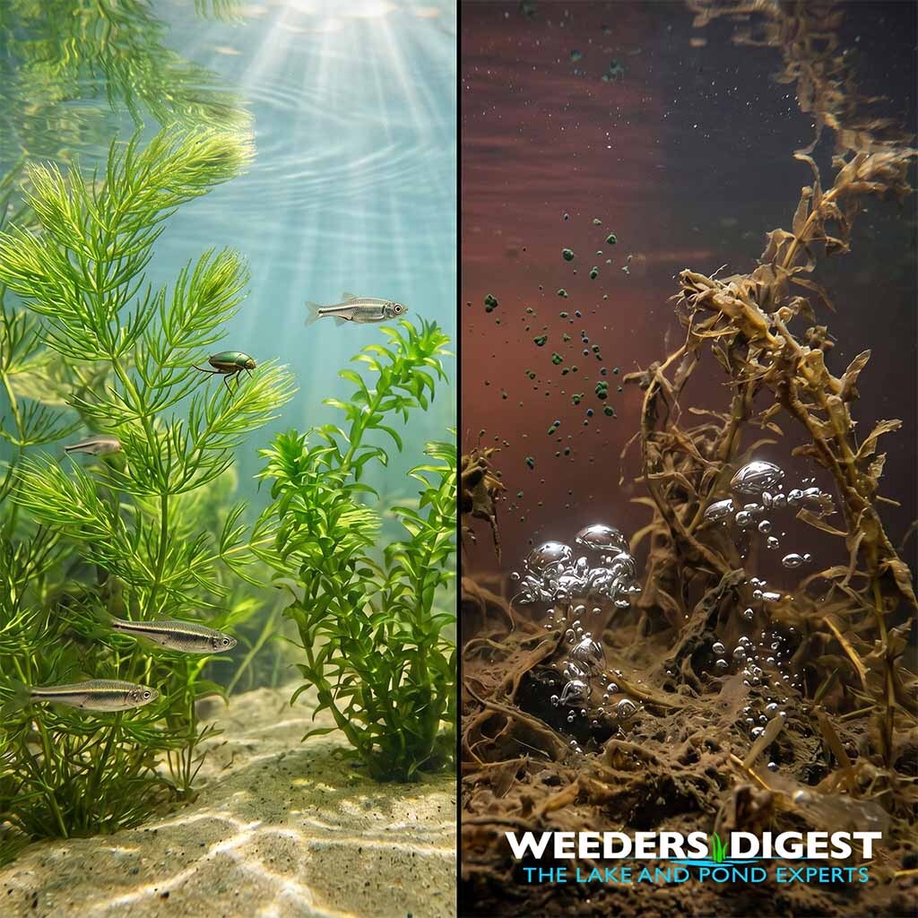 <p>The Hidden Threat to Your Pond: How Aquatic Weed Decomposition Changes Your Water Chemistry</p>
<p>We usually think of aquatic weeds as just a visual nuisance or a hassle when we want to take the boat out. It is easy to assume that once these weeds die off&mdash;whether from a change in the seasons or after a treatment&mdash;the problem...</p>
<p><a href="/lake-and-pond-science/the-hidden-threat-to-your-pond-how-aquatic-weed-decomposition-changes-your-water-chemistry/">Read more</a></p>