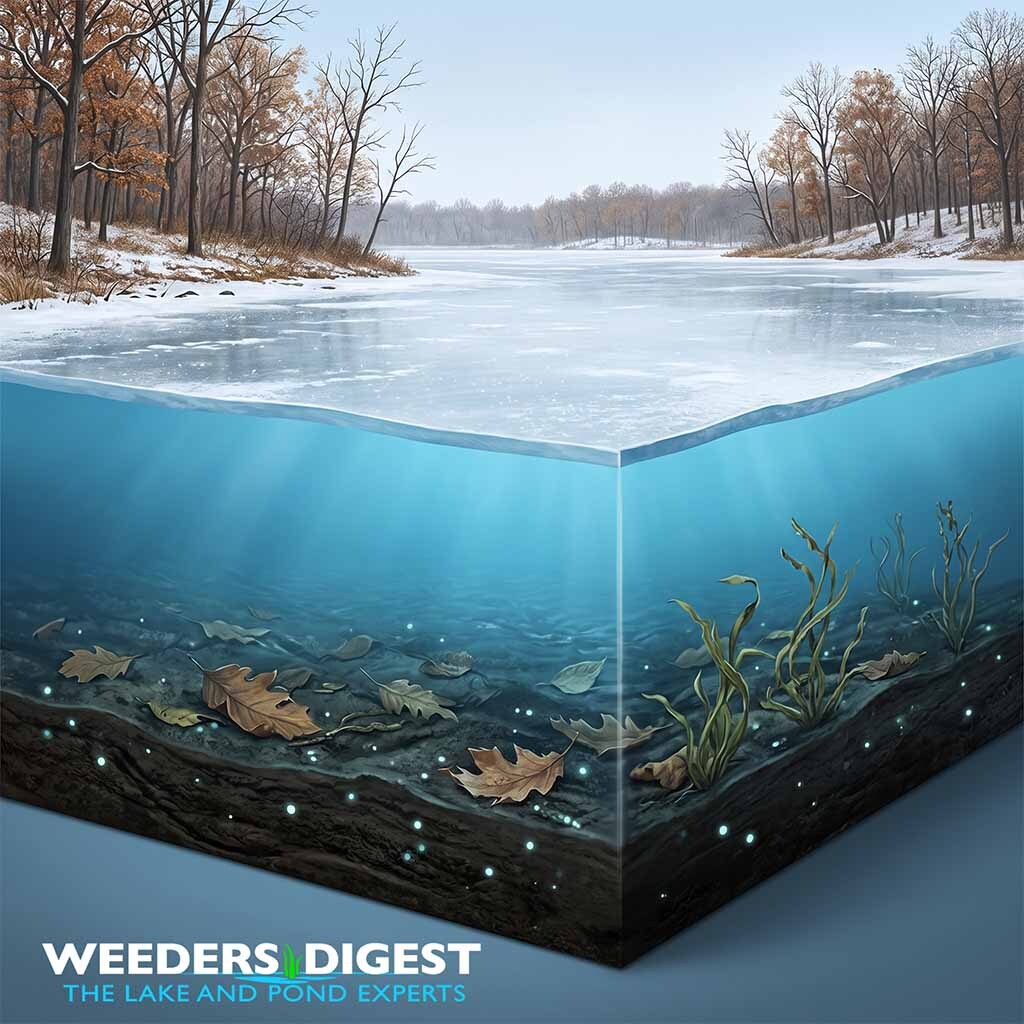 <p>Uncovering the Winter Secrets of Your Lake: What Really Happens to Our Muck When Temperatures Drop</p>
<p>When water temperatures start to drop, the muck layer at the bottom of a lake or pond stops decomposing and begins to rapidly accumulate new organic material. As the seasons change and the water cools, the natural bacteria...</p>
<p><a href="/lake-and-pond-science/uncovering-the-winter-secrets-of-your-lake-what-really-happens-to-our-muck-when-temperatures-drop/">Read more</a></p>