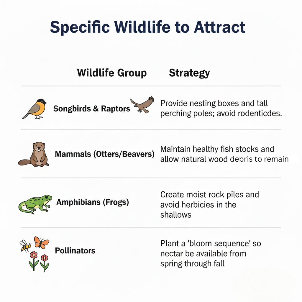 Attracting Wildlife to Lake or Pond